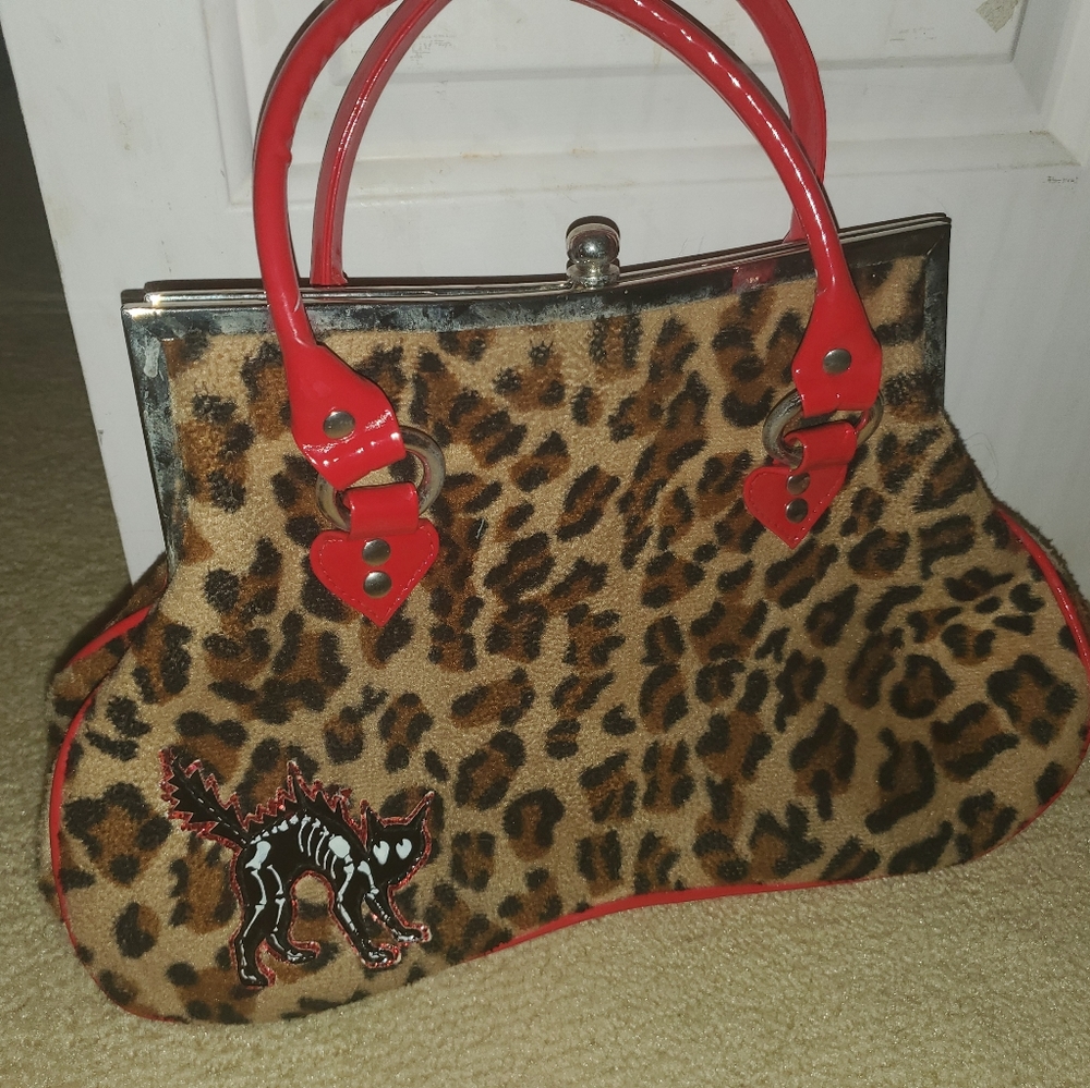 Hell's belles finishing school purse leopard bag